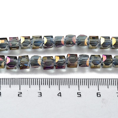 Electroplate Glass Bead Strands EGLA-R064-6mm-08-1