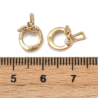 Brass Twister Clasps KK-P310-03G-1