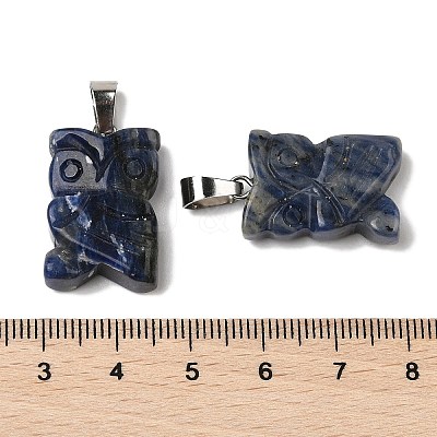 Natural & Synthetic Mixed Gemstone Pendants G-B127-09P-1