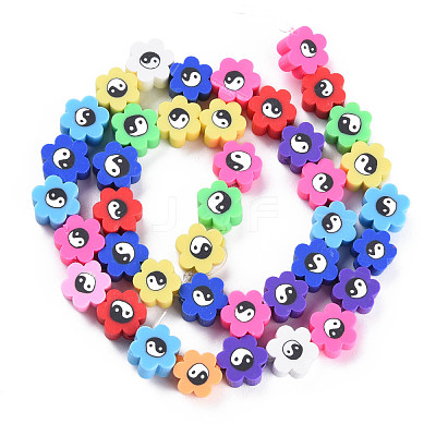 Handmade Polymer Clay Bead Strands CLAY-S096-032I-1