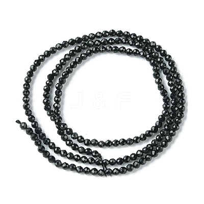 Natural Black Tourmaline Beads Strands LS-G-F748-Y01-01-1