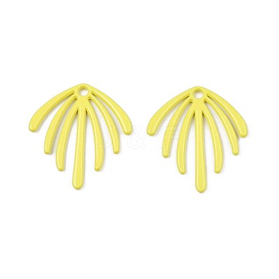 Spray Painted Alloy Pendants PALLOY-Q433-029B-RS-1