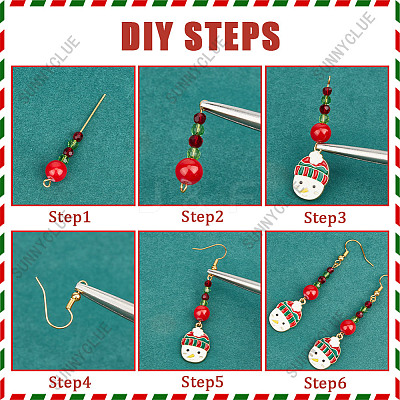 Christmas Earring Making Kit DIY-SC0021-83-1