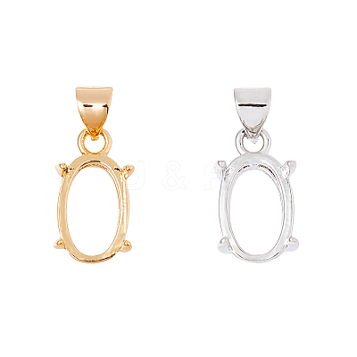 2Pcs 2 Colors Brass Rhinestone Claw Settings KK-HS0001-19-1