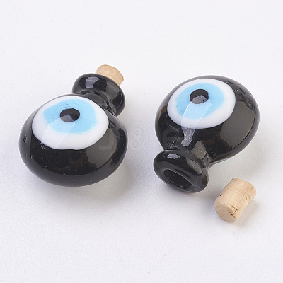 Handmade Lampwork Perfume Bottle Pendants X1-LAMP-P044-H04-1