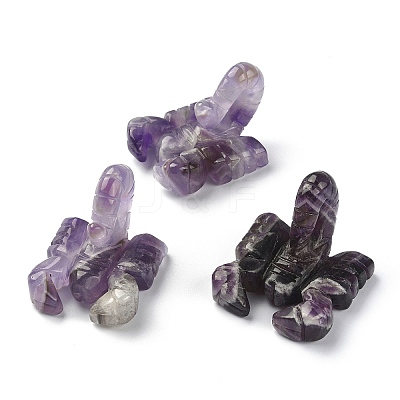 Natural Amethyst Carved Healing Scorpion Figurines DJEW-M008-01C-1