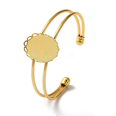 Alloy Double Wire Cuff Bangle Makings FIND-WH0126-156G-1