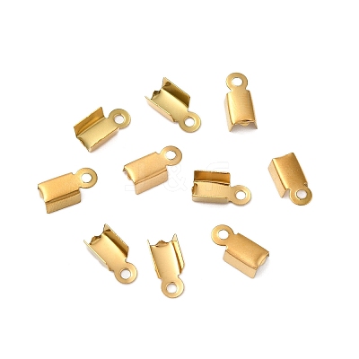 Ion Plating(IP) 304 Stainless Steel Folding Crimp Cord Ends FIND-Q118-01G-03-1