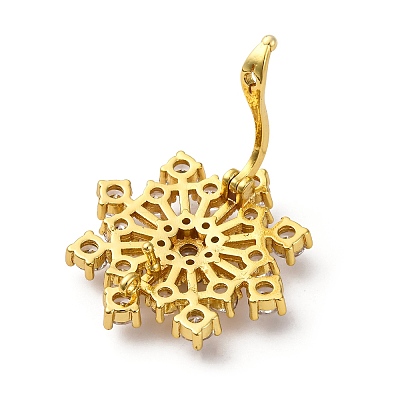 Brass Micro Pave Cubic Zirconia Pendant Bails KK-D378-21G-1