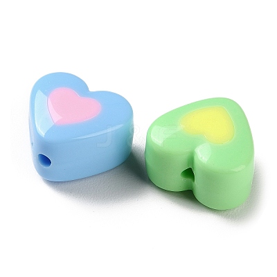 Two Tone Opaque Acrylic Beads SACR-I005-10C-1