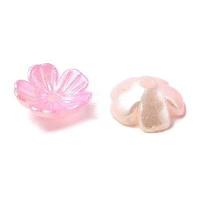 Gradient Color Acrylic Bead Caps OACR-Z028-01B-1