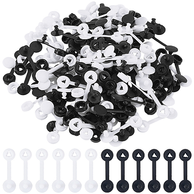 300Pcs 2 Colors Plastic Anti-theft Buckles FIND-CY0001-55A-1