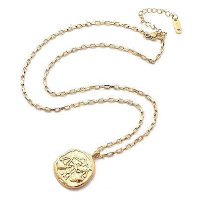 304 Stainless Steel Constellation Pendant Necklaces NJEW-K392-01G-07-1