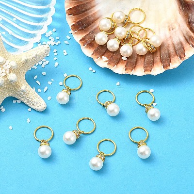 15Pcs Acrylic Pearl Pendants PALLOY-YW00225-1