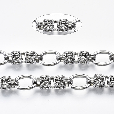 Tarnish Resistant 304 Stainless Steel Byzantine Chains CHS-S008-006P-1