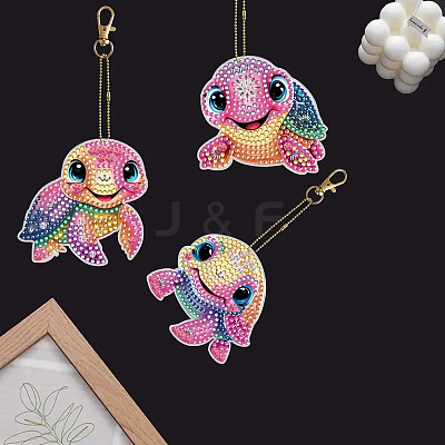 DIY Tortoise Pendant Keychain Diamond Painting Kits WG14979-01-1