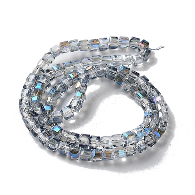 Electroplate Glass Bead Strands X-EGLA-R064-4mm-05-1