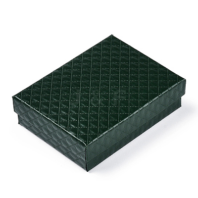 Rhombus Textured Cardboard Jewelry Boxes CBOX-T006-01I-1