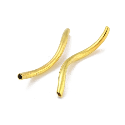 Brass Twist Tube Beads KK-B120-02D-G-1