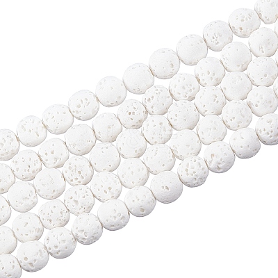 Natural Lava Rock Beads Strands G-S247-6mm-08-1