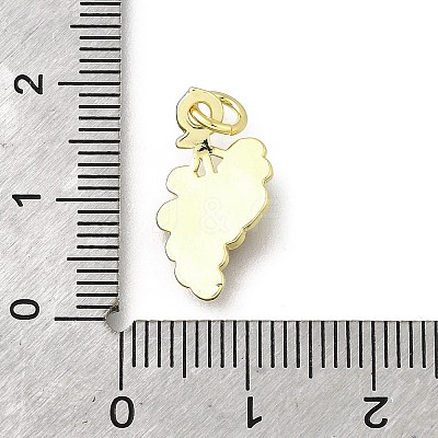 Brass Enamel Pendants KK-Q066-21G-1