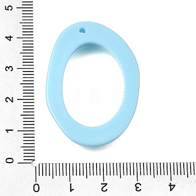 Hollow Opaque Resin Pendants RE-CBA4336-01-1