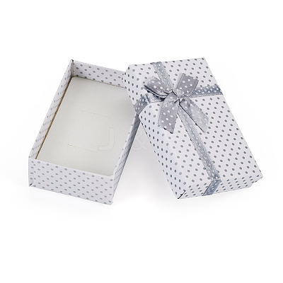 Polka Dot Print Cardboard Jewelry Gift Boxes with Bowknot X1-CON-TAC0001-10C-1