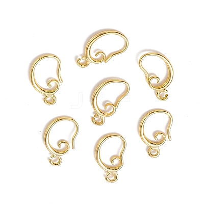 Brass Earring Hooks KK-F828-02G-1