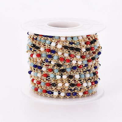 Handmade Glass Beaded Chains CHC-S012-029B-1