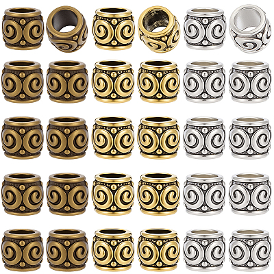 90Pcs Colors Zinc Alloy European Beads FIND-SP0005-97A-1