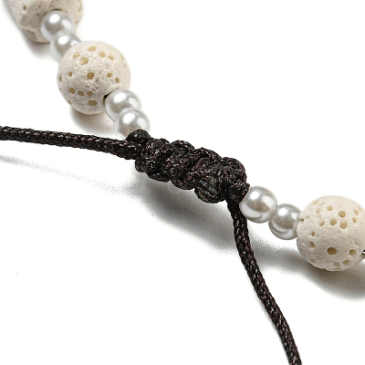 Dyed Lava Rock with Shells NJEW-Z031-01A-1