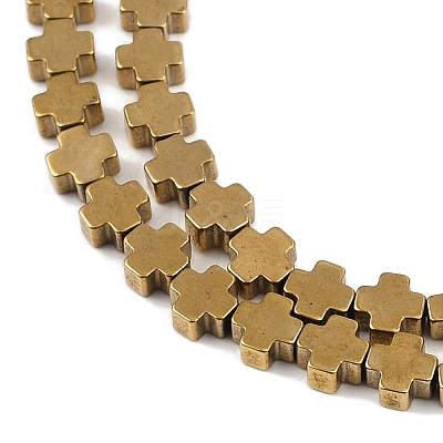 Electroplated Synthetic Non-magnetic Hematite Beads Strands G-J211-A06-02-1