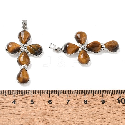 Natural Tiger Eye Pendants GG-CBA9F30-02P-19-1