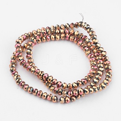 Electroplate Glass Bead Strands EGLA-G014-4mm-FP01-1