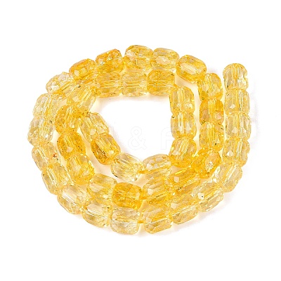 Transparent Crackle Glass Beads Strands GLAA-Q108-04A-11-1