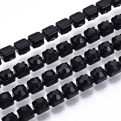 Electrophoresis Iron Rhinestone Strass Chains CHC-Q009-SS16-B01-1