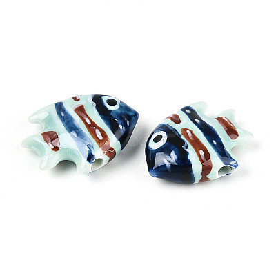 Handmade Porcelain Beads PORC-N009-08I-1