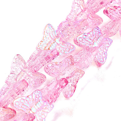 Transparent Glass Beads Strands GLAA-F114-04B-1