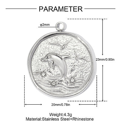 304 Stainless Steel Pendants SA-OY001-69P-1