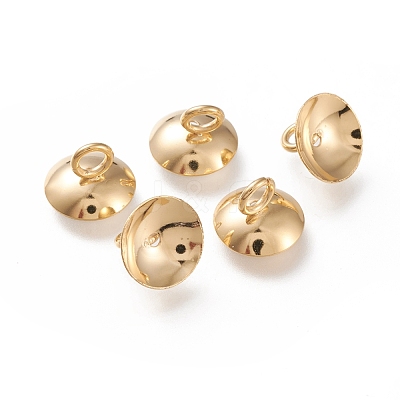 201 Stainless Steel Bead Cap Pendant Bails STAS-K194-23G-01-1