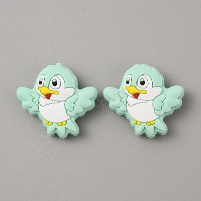Bird Food Grade Eco-Friendly Silicone Beads LS-SIL-WH0018-003H-1