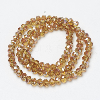 Electroplate Glass Beads Strands EGLA-A034-T4mm-J13-1