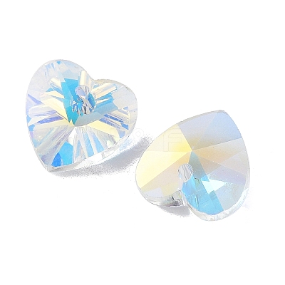 Electroplate Glass Charms GGLA-Z002-02R-1