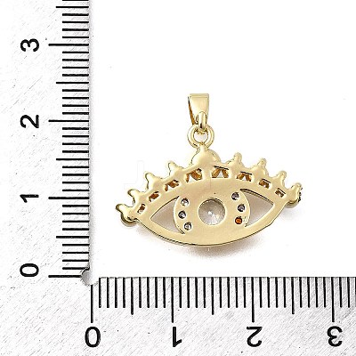 Brass Micro Pave Cubic Zirconia Pendants KK-P336-09G-1