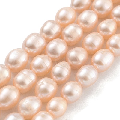 Natural Cultured Freshwater Pearl Beads Strands PEAR-P062-08I-1