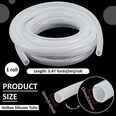 1 Roll Hollow Silicone Tube AJEW-BC0010-58A-1