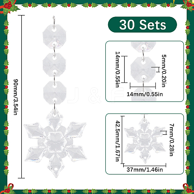 30Pcs Acrylic Pendants TACR-SP0001-01-1