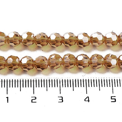 Electroplate Transparent Glass Beads Strands EGLA-A035-T6mm-A04-1