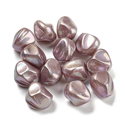 Spray Painted ABS Plastic Beads KY-C017-08A-1