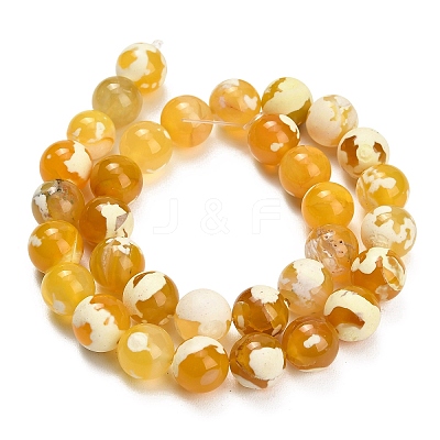 Natural Fire Crackle Agate(Dyed & Heated) Beads Strands G-K425-A07-12mm-1